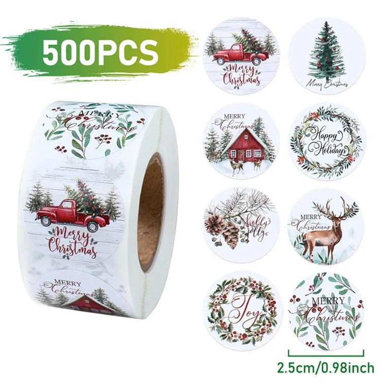 500Pcs Christmas Stickers Set