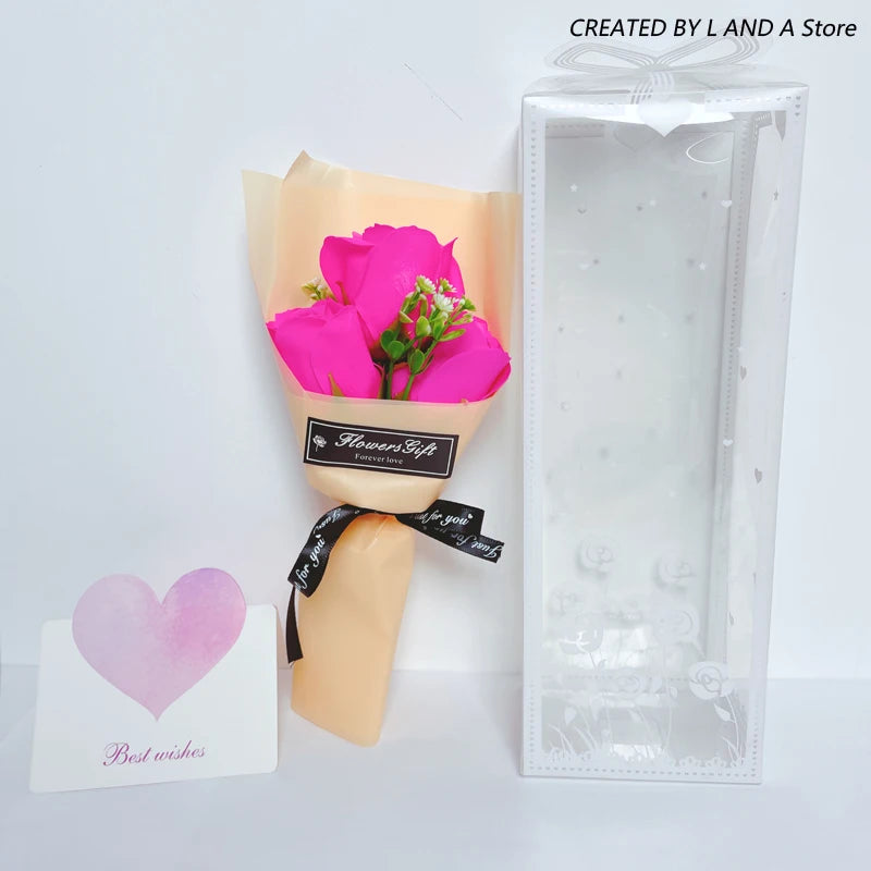 Rose Soap Flower Bouquet Gift Box