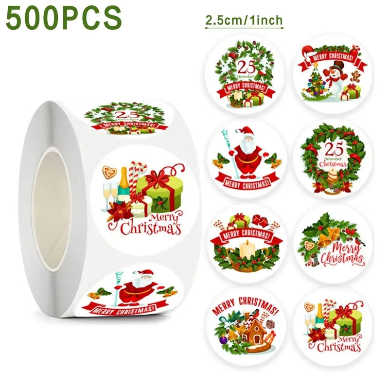 500Pcs Christmas Stickers Set