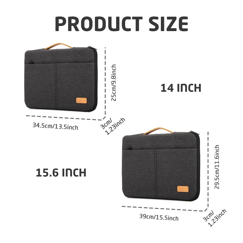 Protective Laptop Sleeve Case for 13.3 14 15.6 16 Inch New MacBook Pro M3 Max M2 M1 Slim Carrying Laptop Bag Men Women