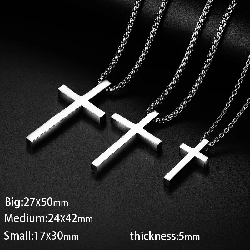 Minimalist Stainless Steel Cross Necklace