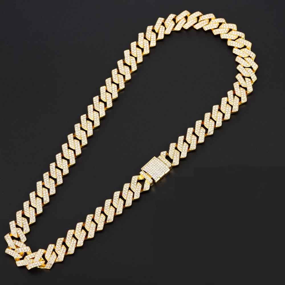 Ice Blaze Cuban Link Jewelry Set