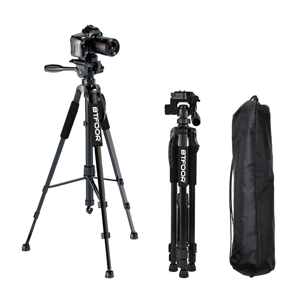 55" Aluminum Travel Self-Tripod for Cameras & Phones