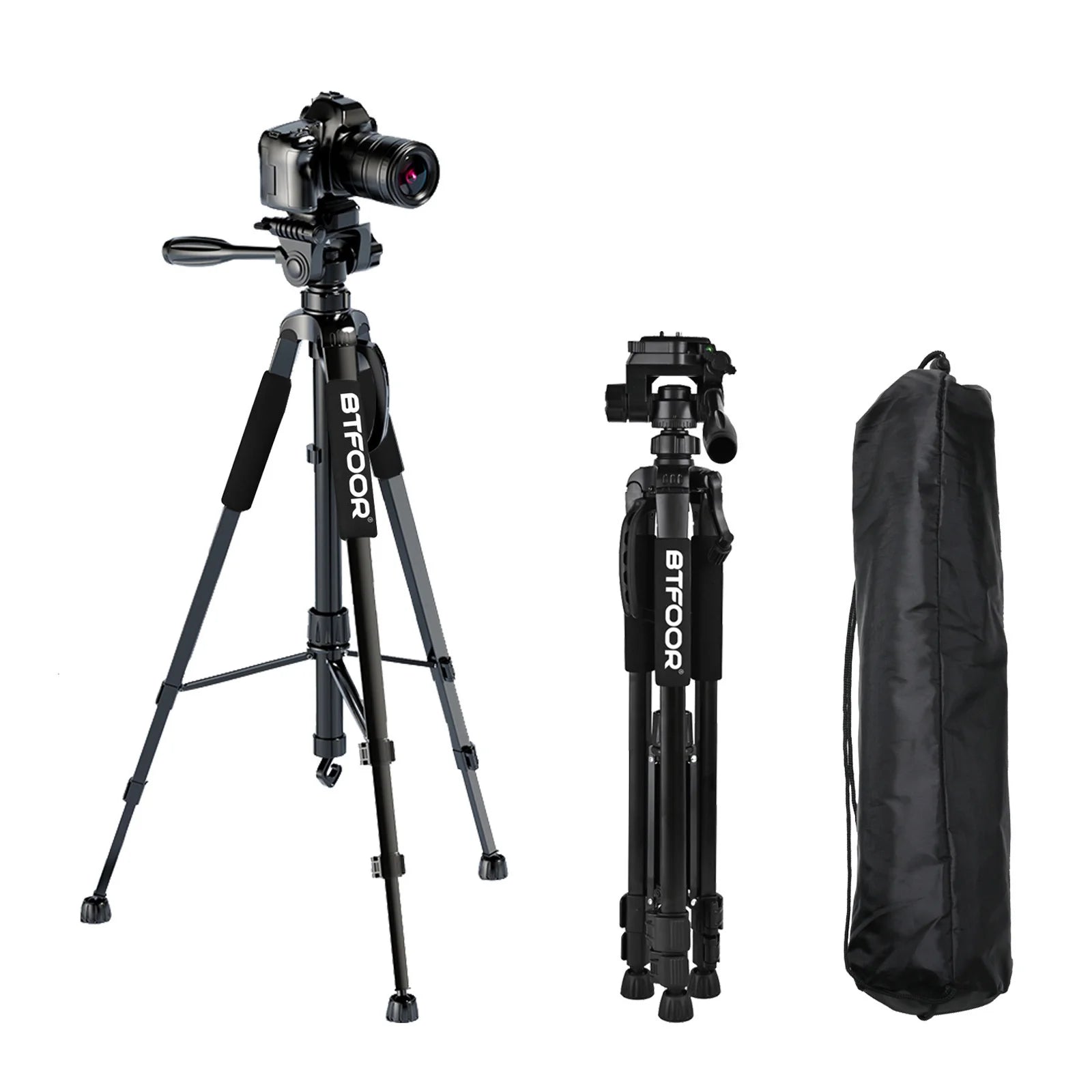 55" Aluminum Travel Self-Tripod for Cameras & Phones