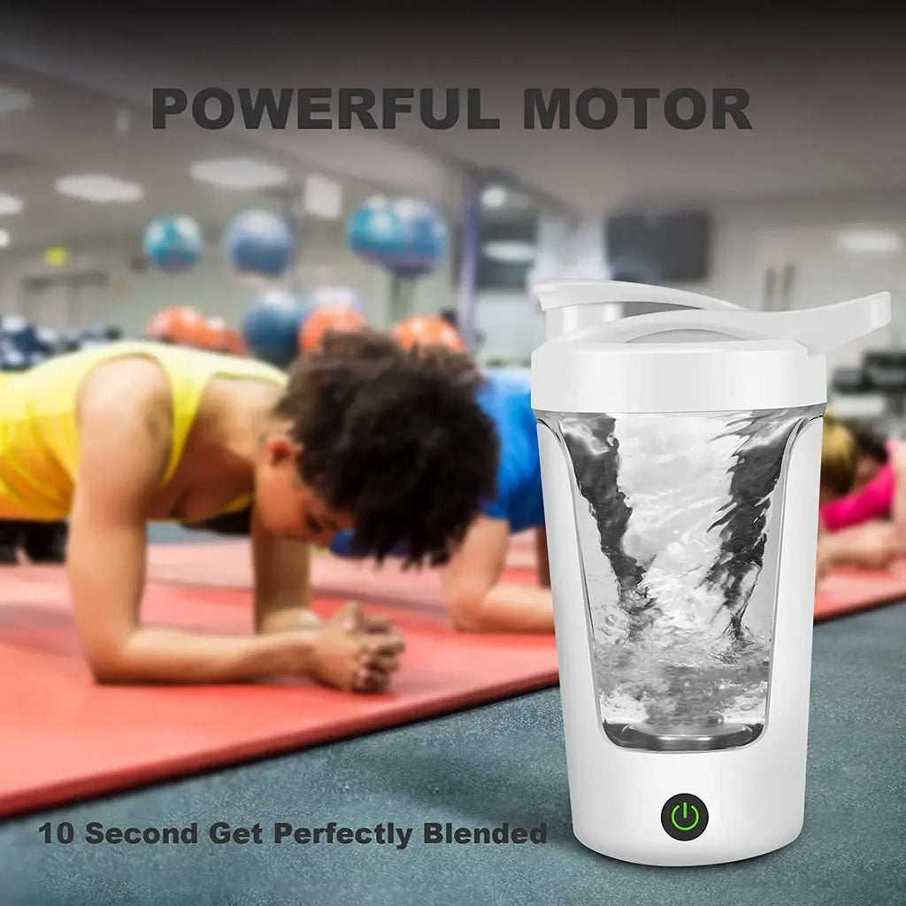 450ml Electric Shaker Bottle – Portable Mixer for Protein & Smoothies