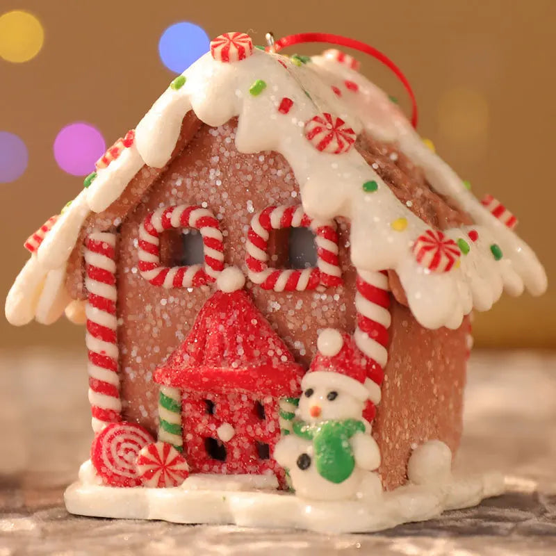 LED Light Christmas Gingerbread Small House