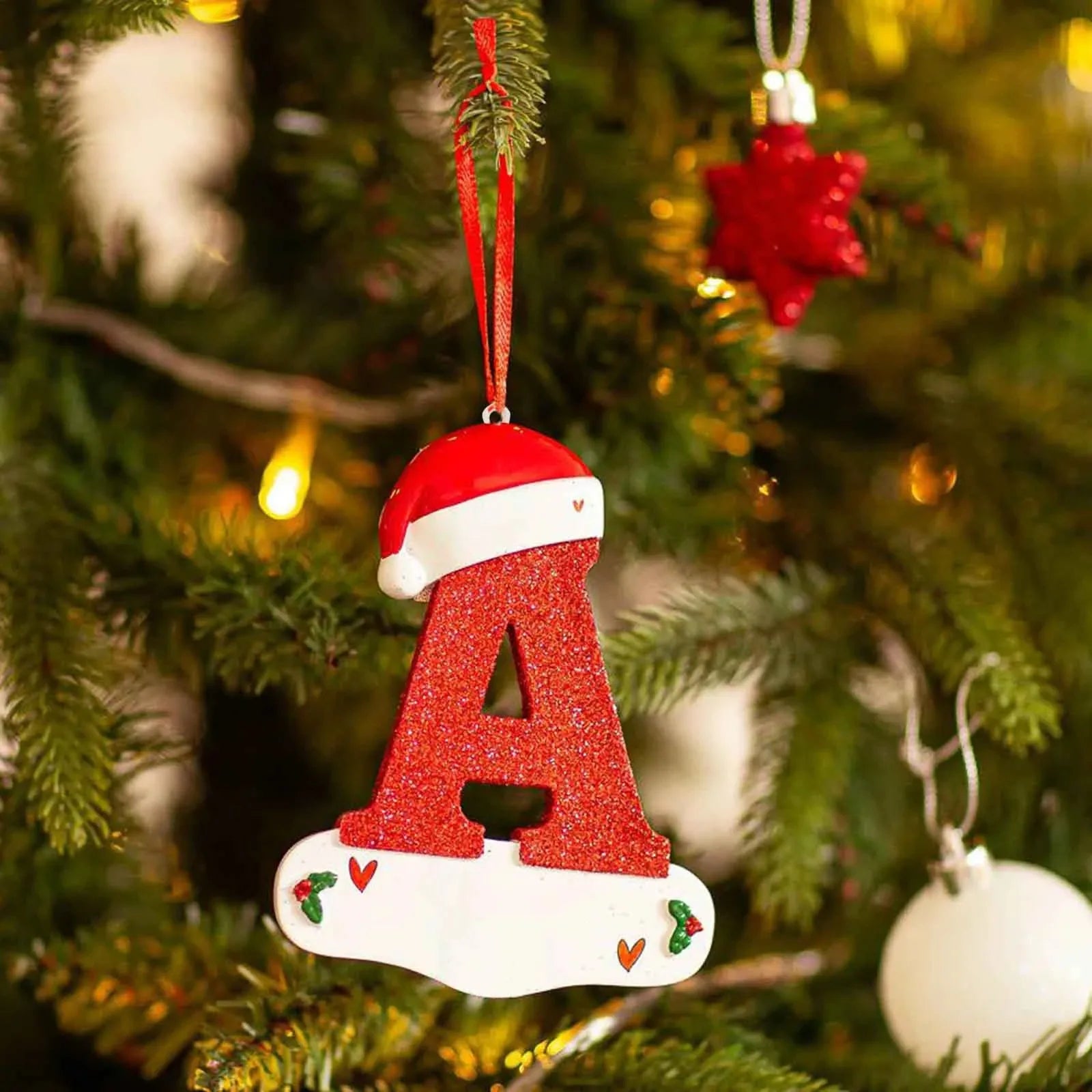 Christmas Tree Decoration for Home 2025 Letter Pendant