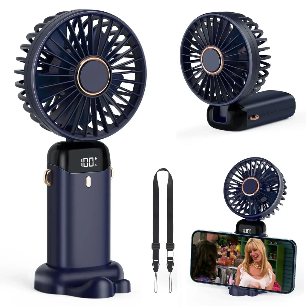 Portable Handheld & Neck Fan with Phone Holder
