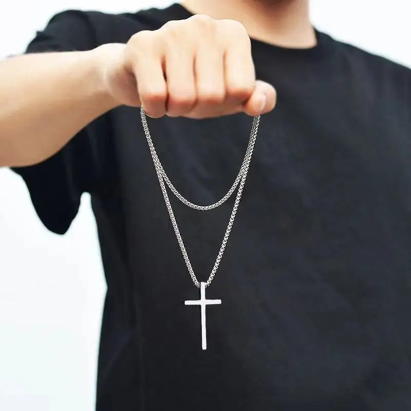 Simple Cross Necklace for Men