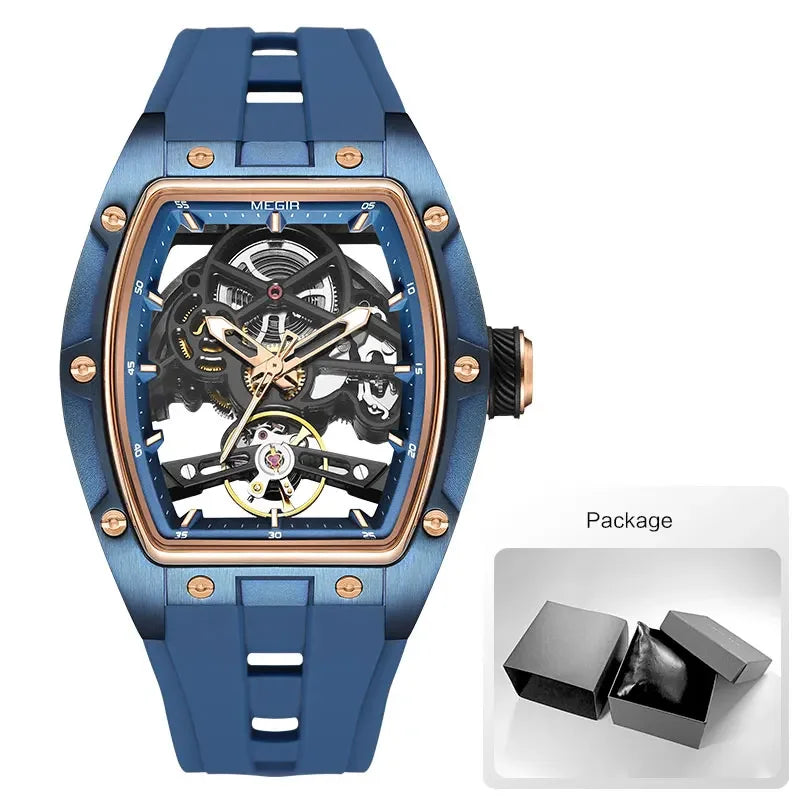 MEGIR Men's Skeleton Sport Watch
