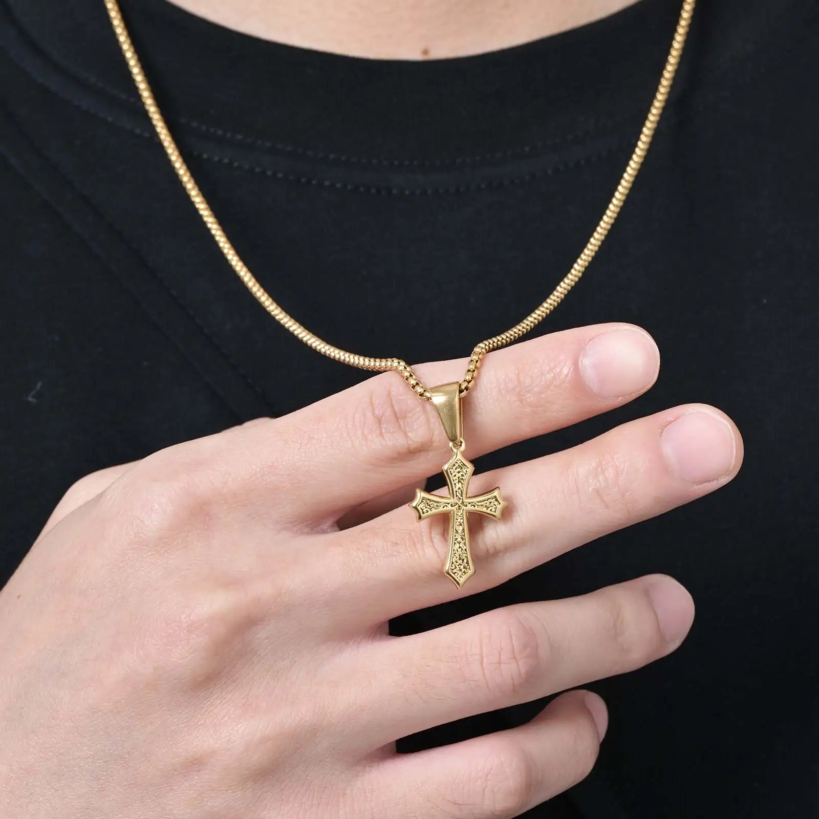 Hip Hop Cross Pendant Necklace