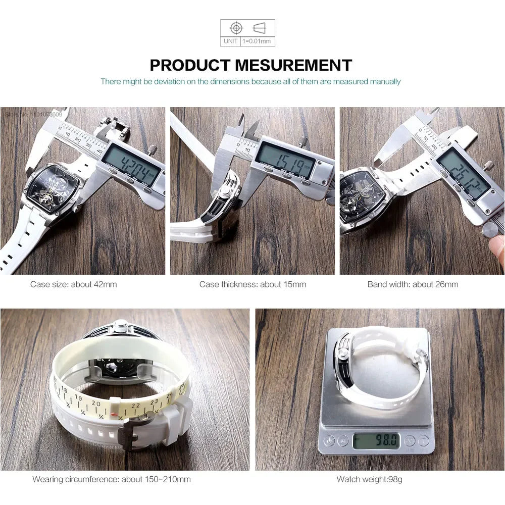 MEGIR Men's Skeleton Sport Watch