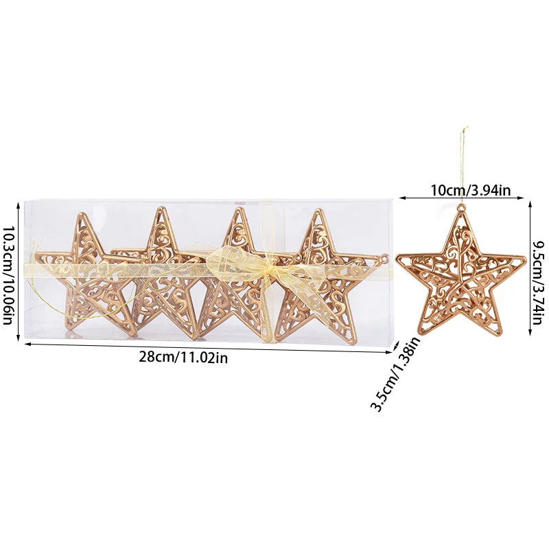 Golden Christmas Balls Plastic