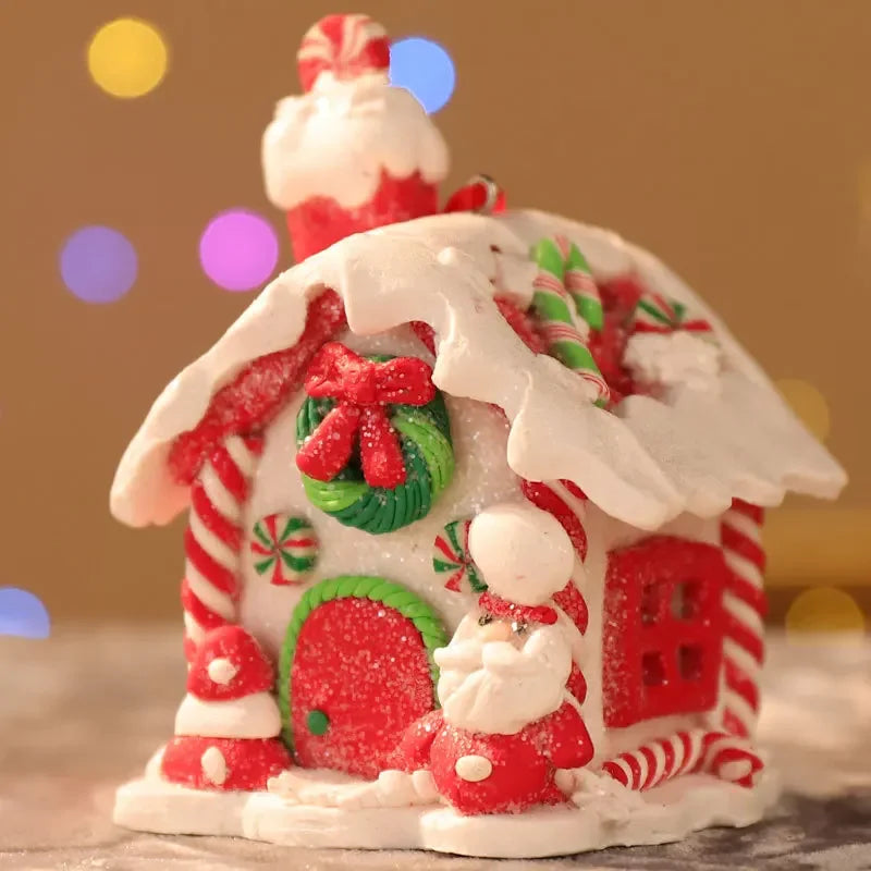 LED Light Christmas Gingerbread Small House