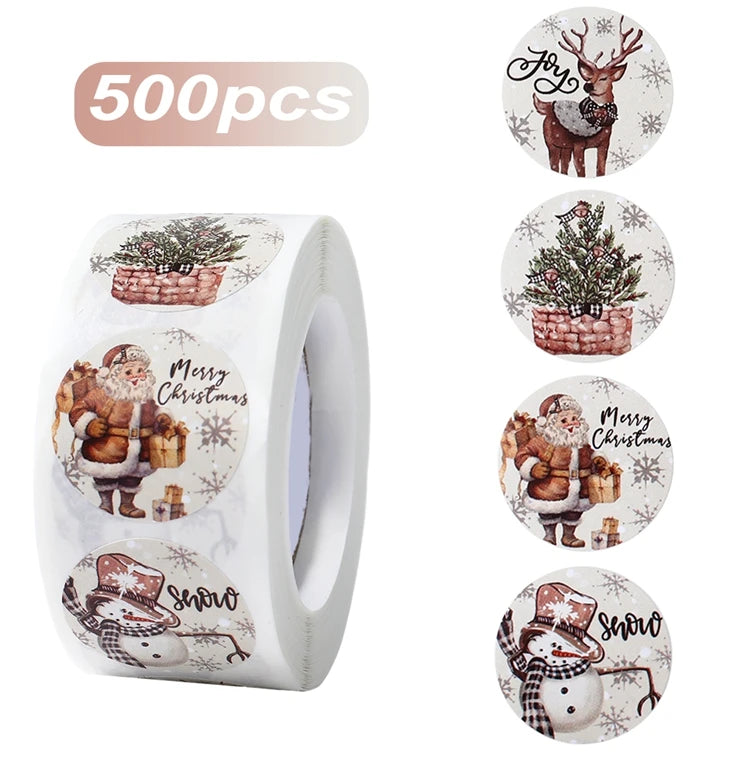 500Pcs Christmas Stickers Set