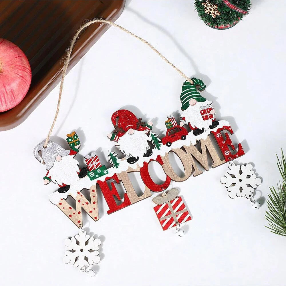 1PC Wooden Christmas Pendant