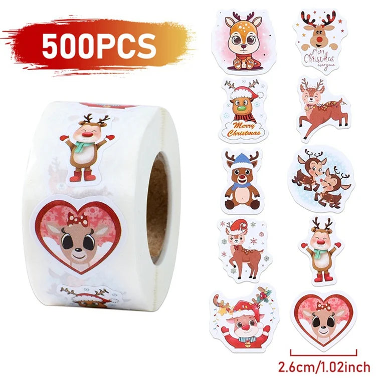 500Pcs Christmas Stickers Set