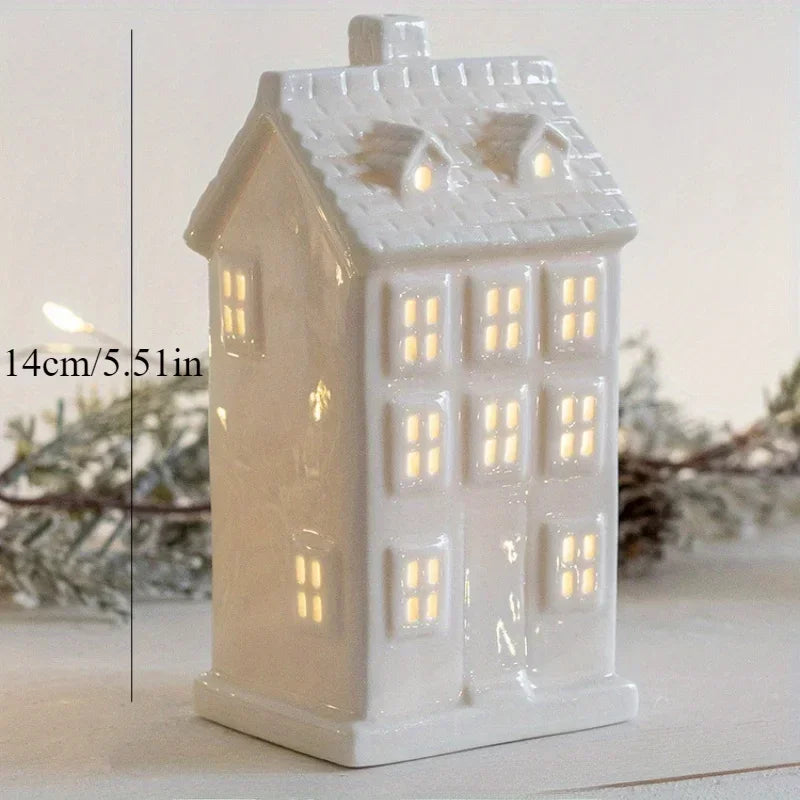 Frosted Glow Ceramic House