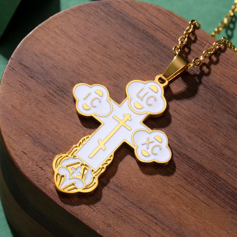 Eastern Orthodox Cross Necklace
