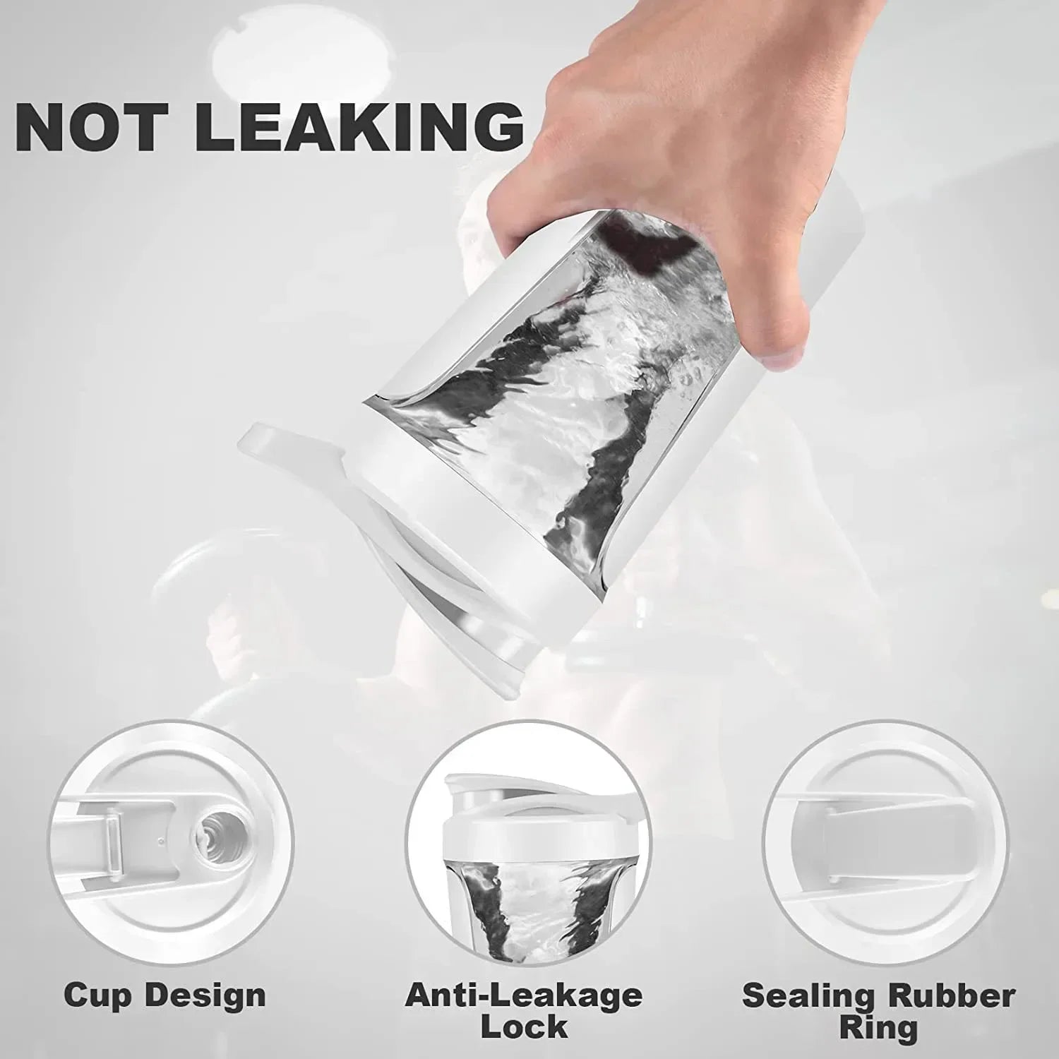 450ml Electric Shaker Bottle – Portable Mixer for Protein & Smoothies