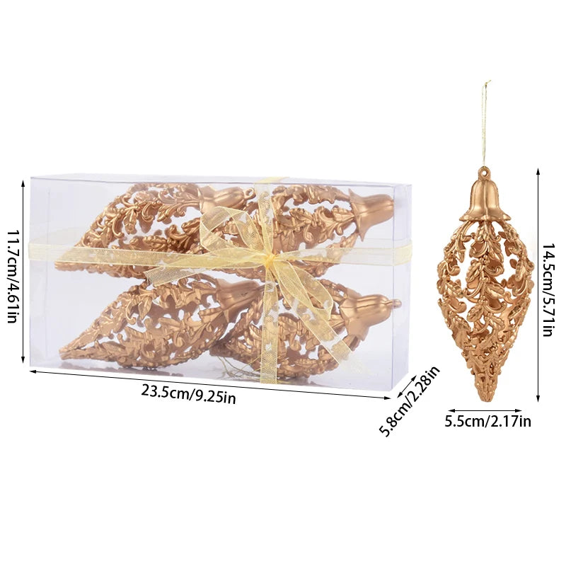 Golden Christmas Balls Plastic