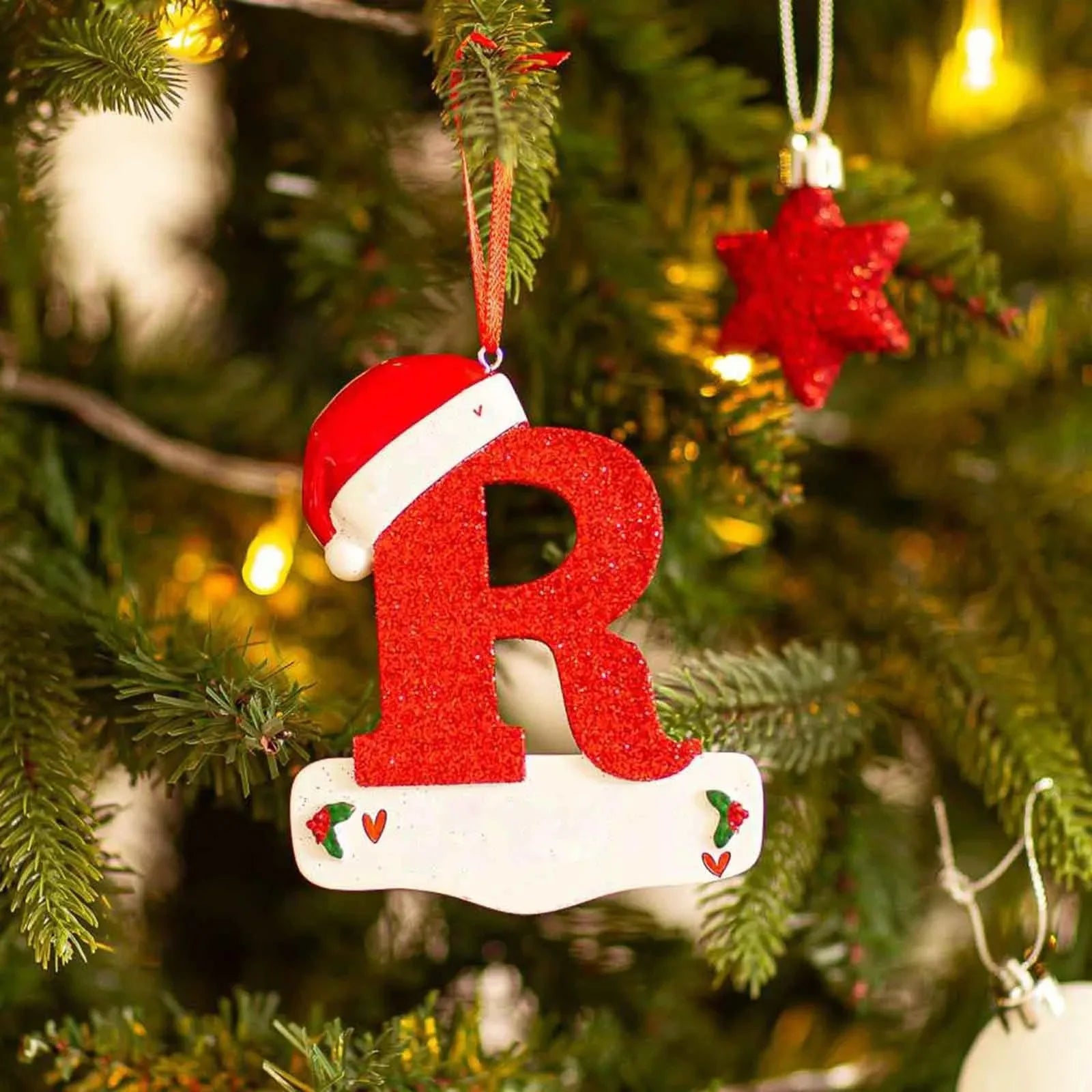 Christmas Tree Decoration for Home 2025 Letter Pendant