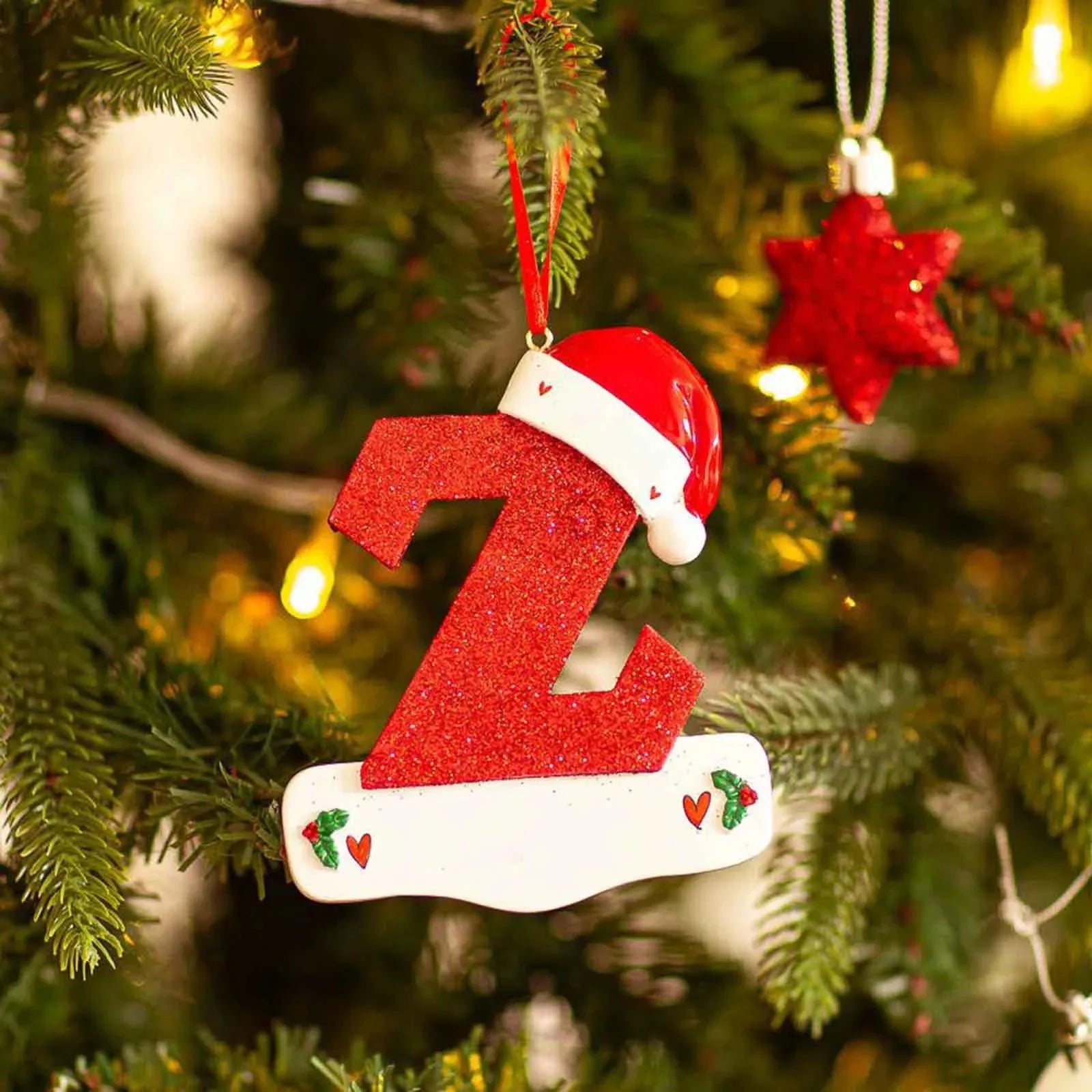Christmas Tree Decoration for Home 2025 Letter Pendant