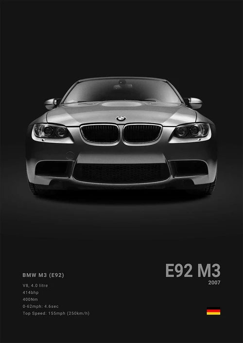 Luxury Sports Cars Canvas Wall Art Poster