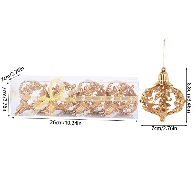 Golden Christmas Balls Plastic