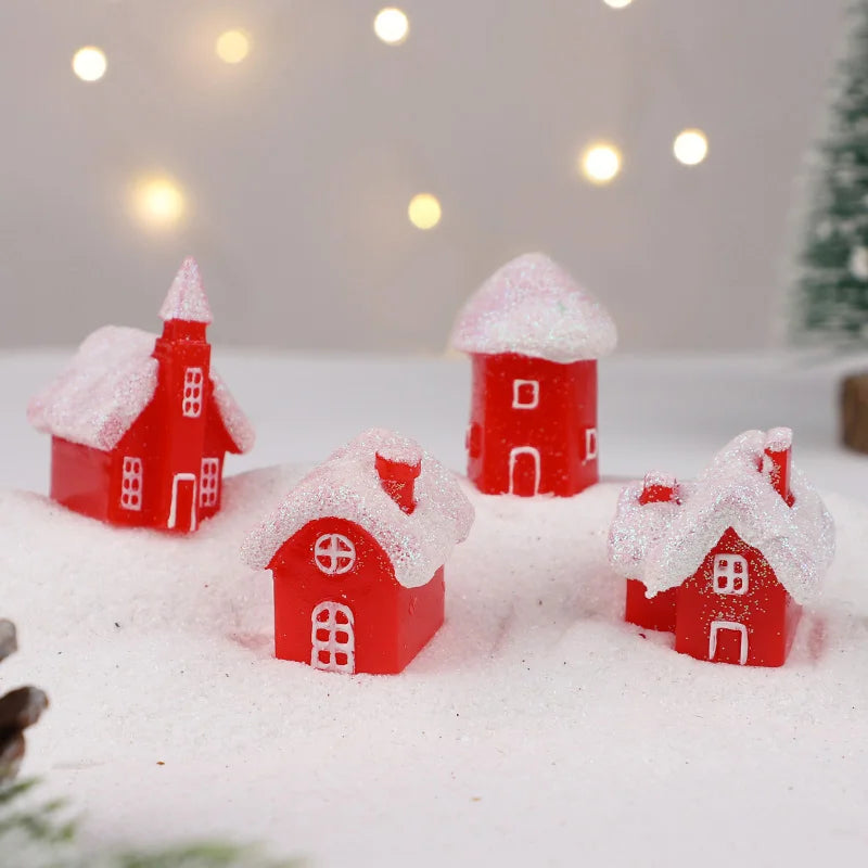 Snowy Cottage Village Figurines