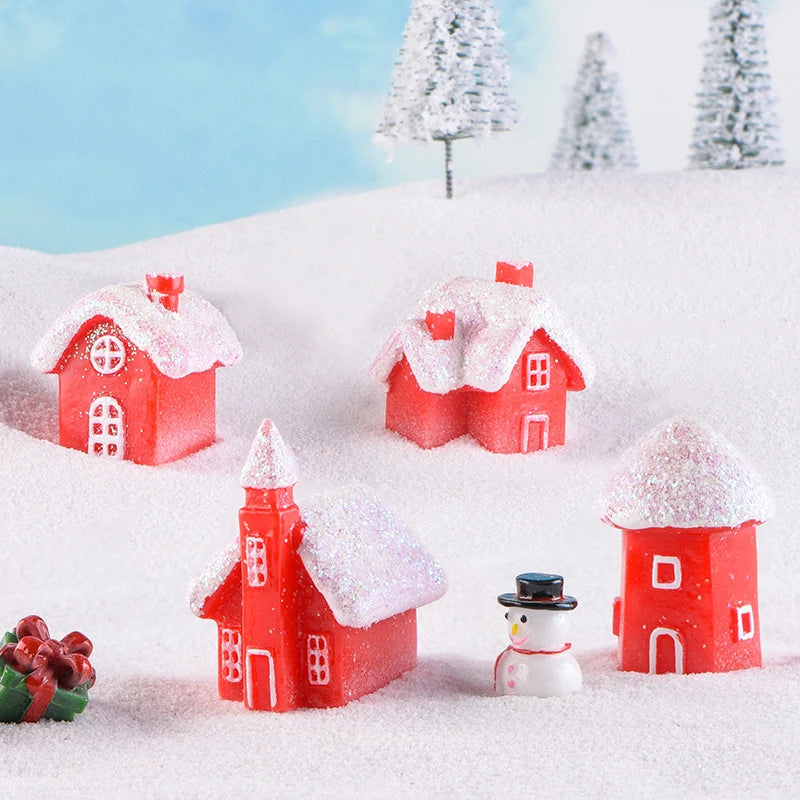 Snowy Cottage Village Figurines