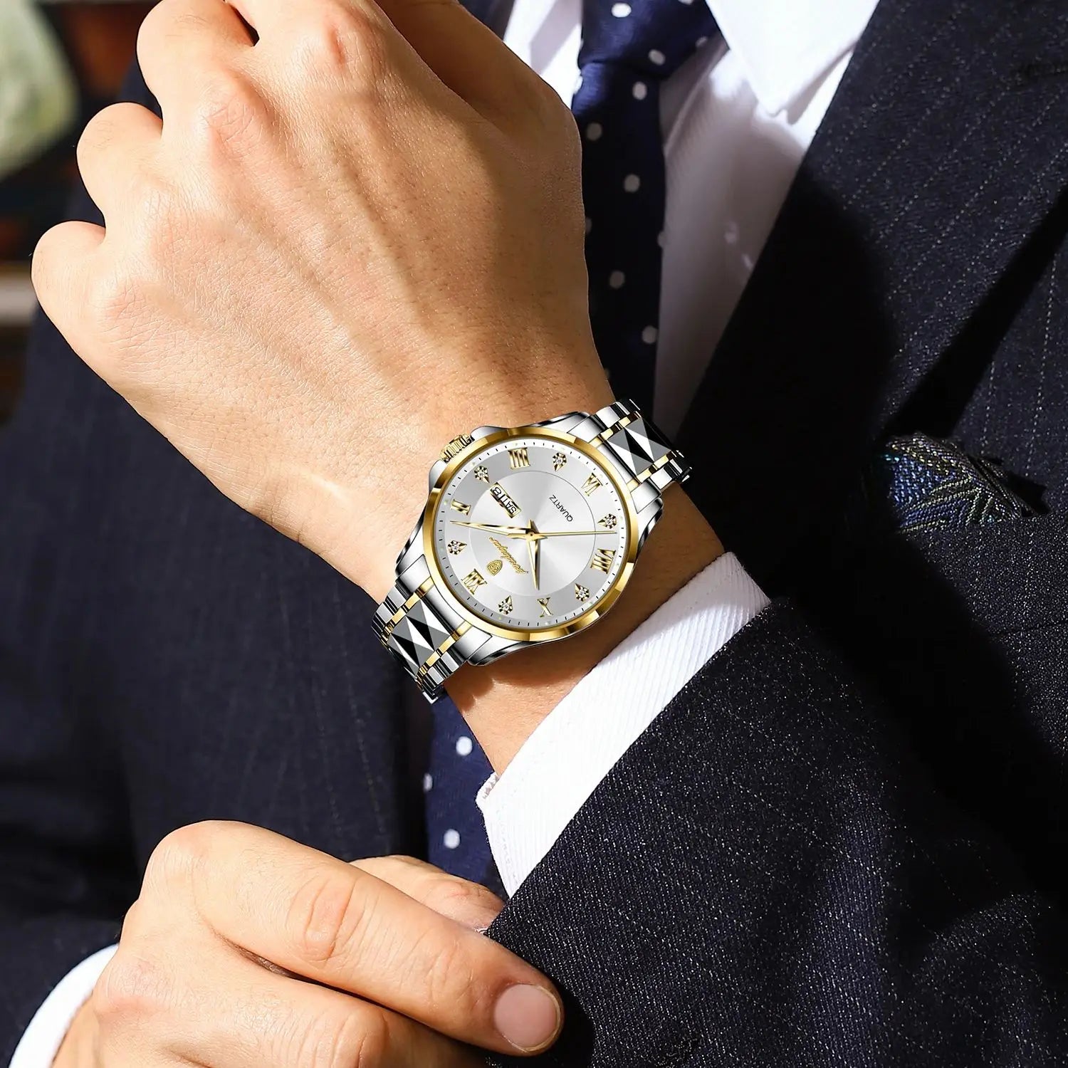 POEDAGAR Luxury Men's Quartz Watch