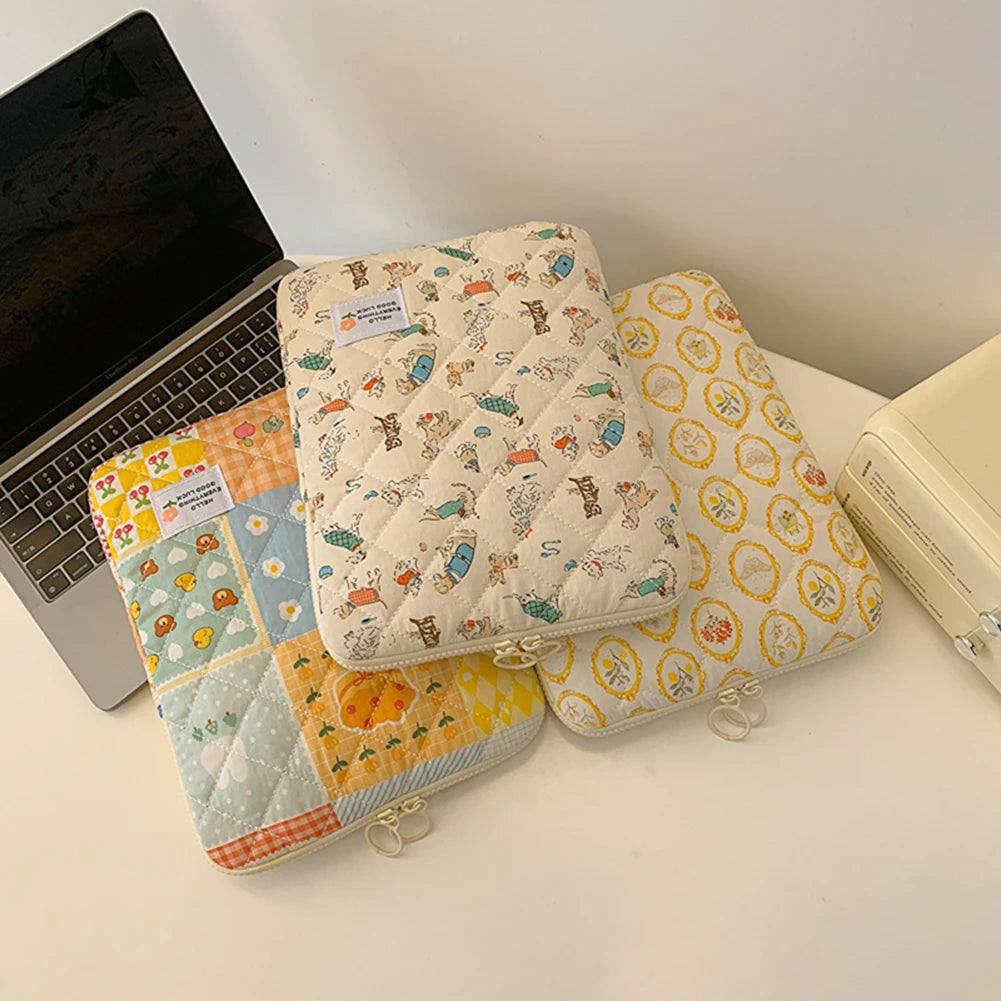 11/13/15 Inch Flower Pattern Laptop Sleeve Case Bag Shockproof Computer Cover Bag Laptop Protective Bag for MacBook Air Ipad