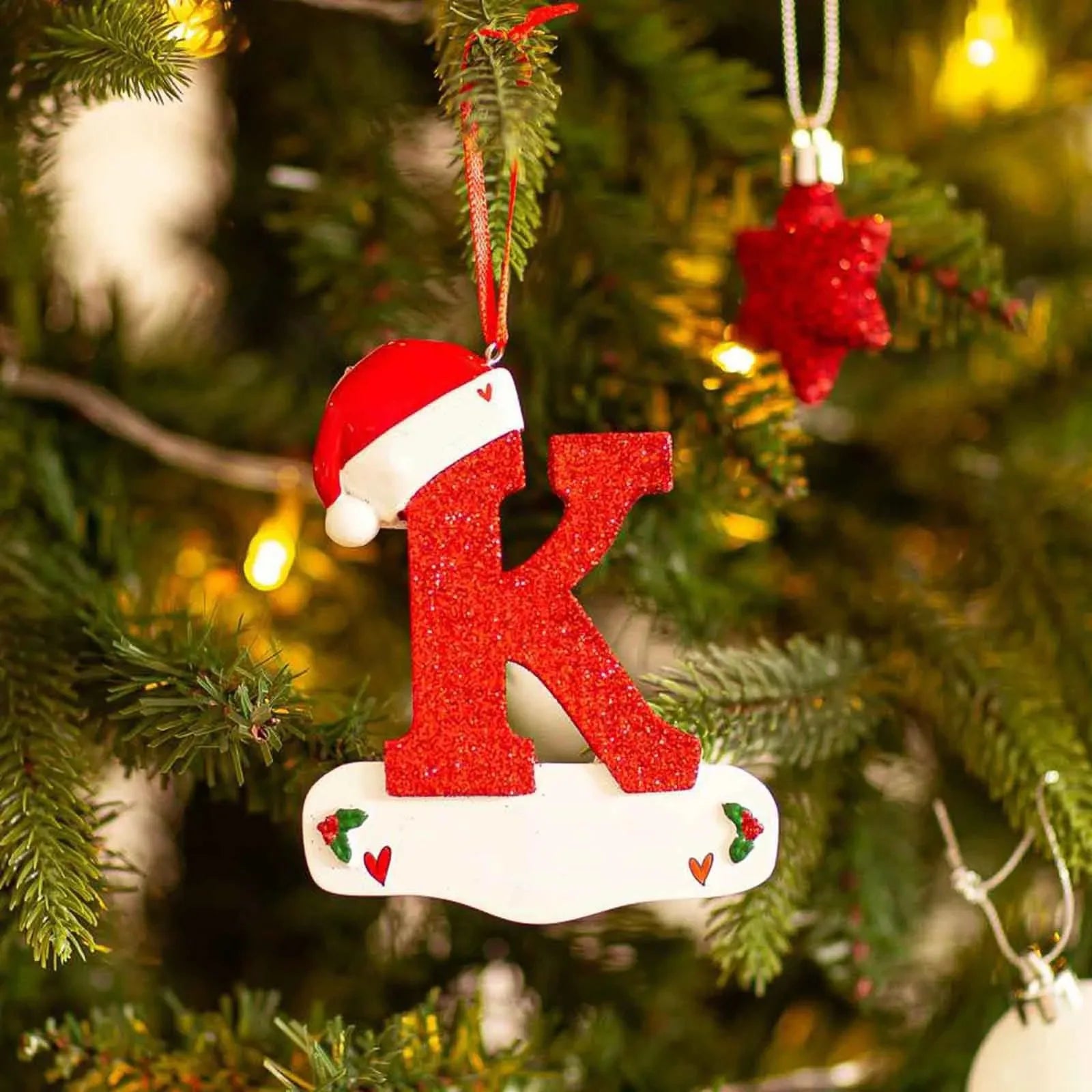 Christmas Tree Decoration for Home 2025 Letter Pendant