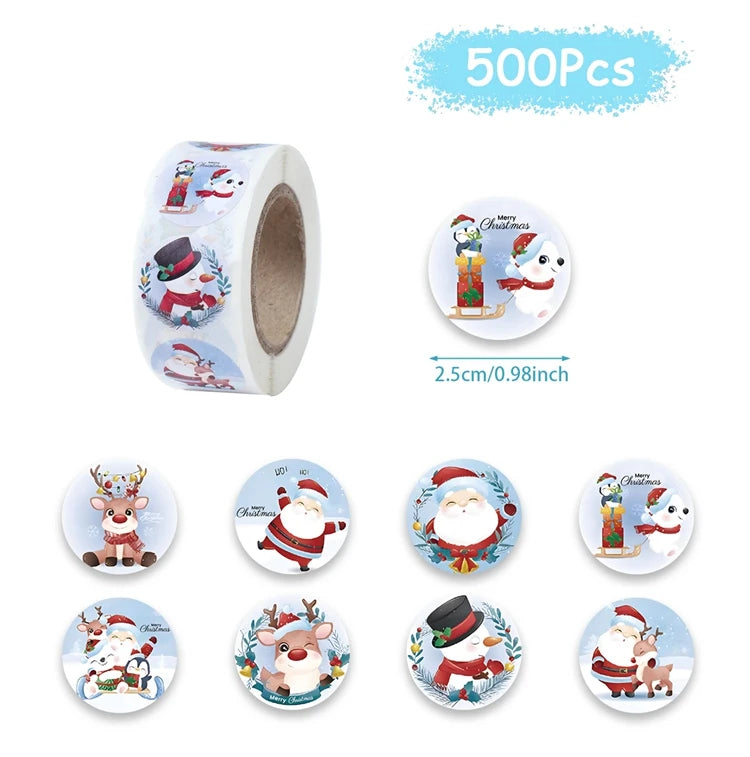 500Pcs Christmas Stickers Set