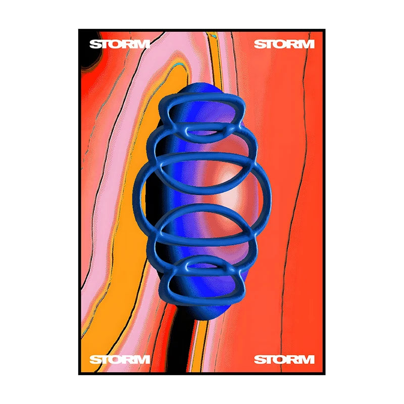 Vintage Abstract Canvas Wall Art Poster