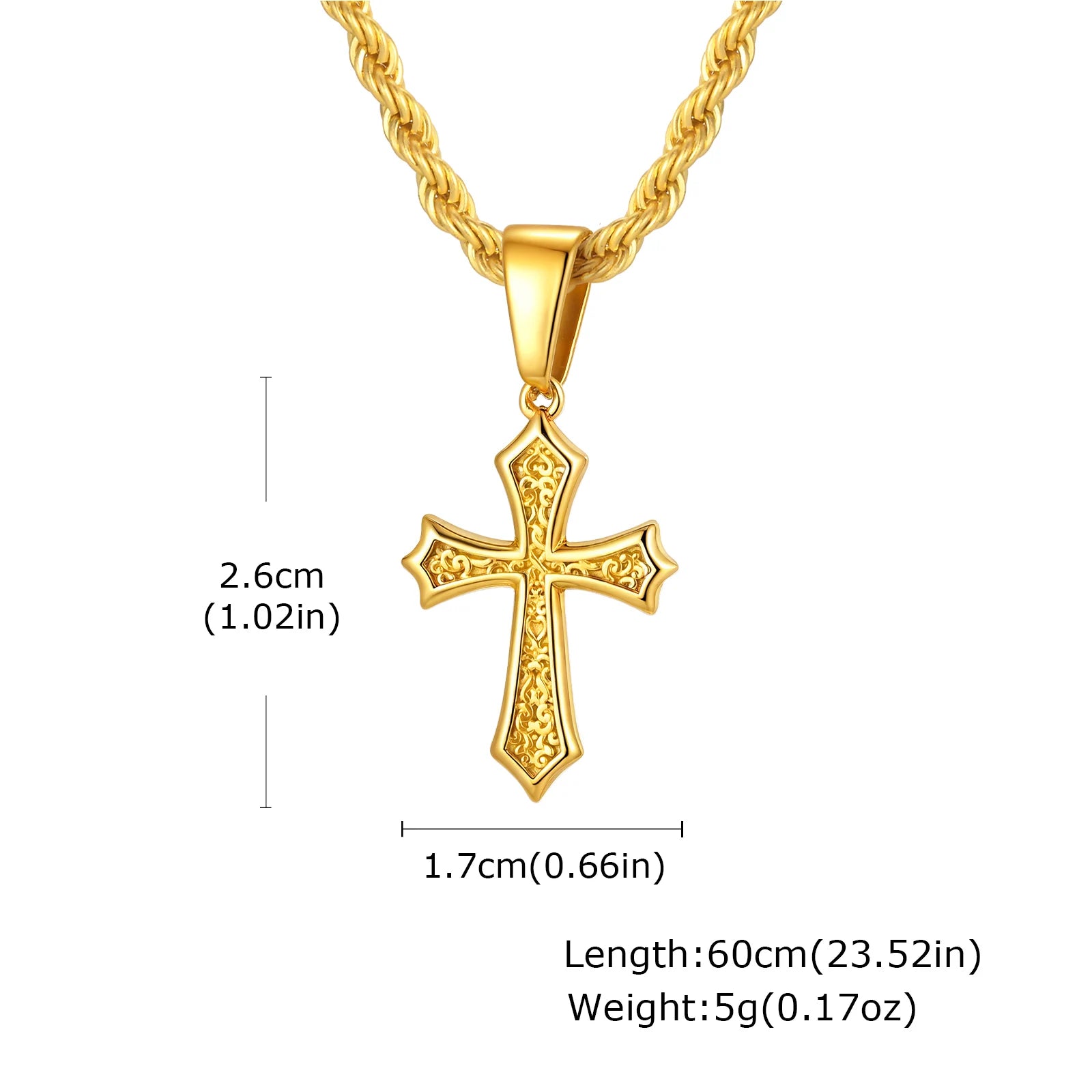 Hip Hop Cross Pendant Necklace