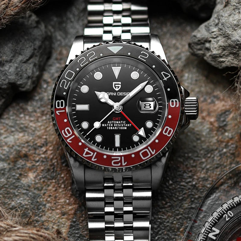 Luxury Automatic GMT Watch – 40MM Sapphire Steel Precision