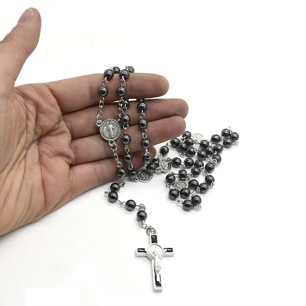 St. Benedict Cross Rosary Necklace
