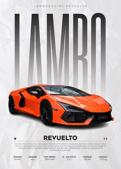 Red Performance Sports Car Canvas Wall Art