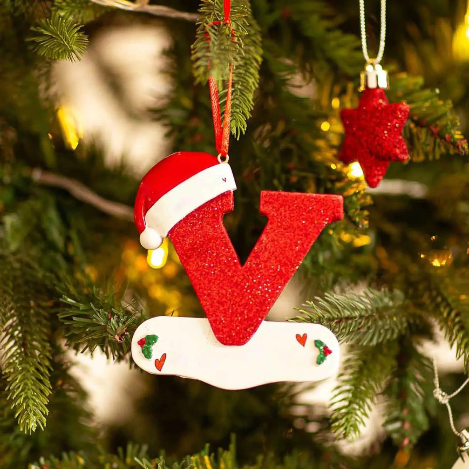 Christmas Tree Decoration for Home 2025 Letter Pendant