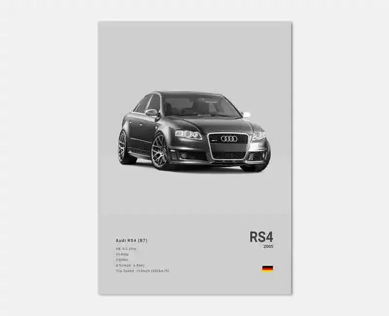 German Supercars Canvas Wall Art – RS3, R8, C8, GTR