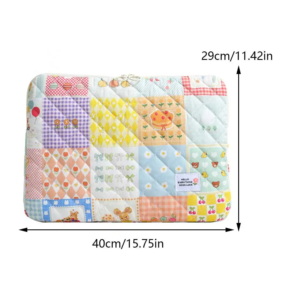 11/13/15 Inch Flower Pattern Laptop Sleeve Case Bag Shockproof Computer Cover Bag Laptop Protective Bag for MacBook Air Ipad