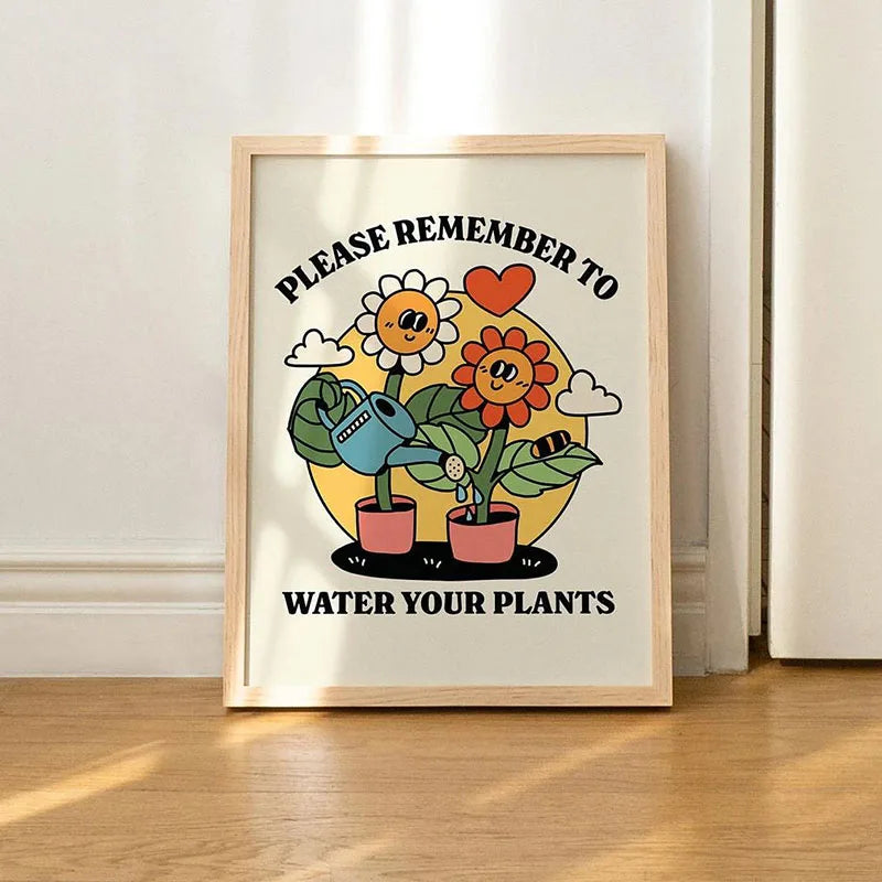 Green Botanical Leaves Canvas Wall Art