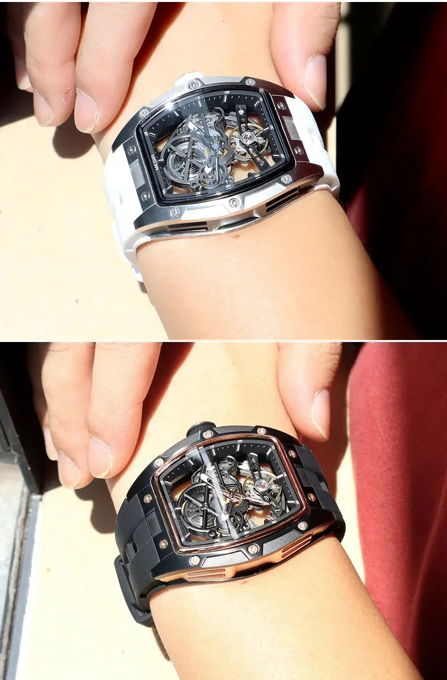 MEGIR Men's Skeleton Sport Watch