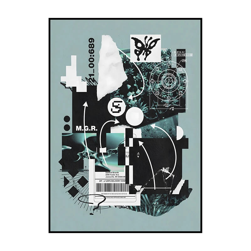 Vintage Abstract Canvas Wall Art Poster