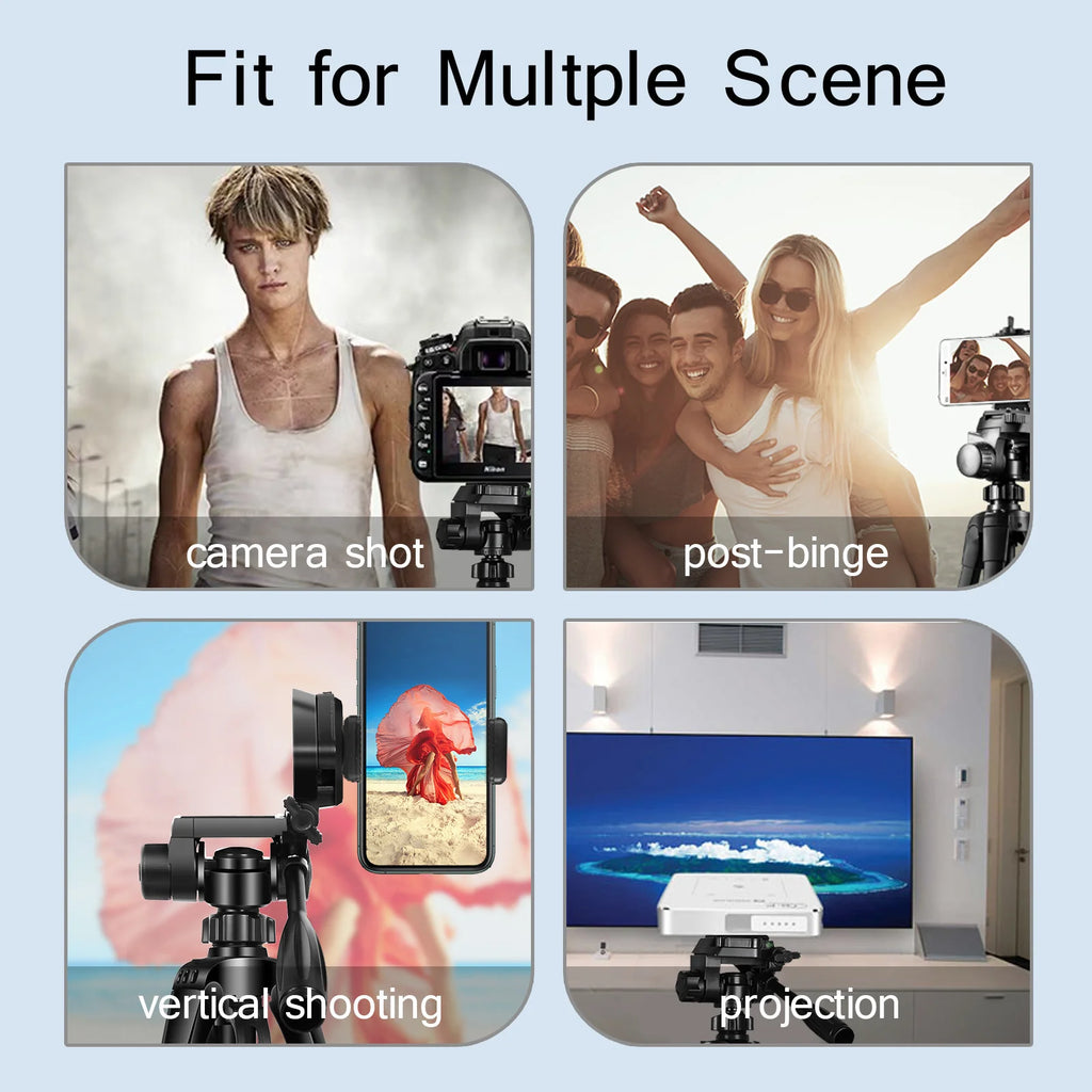 55" Aluminum Travel Self-Tripod for Cameras & Phones