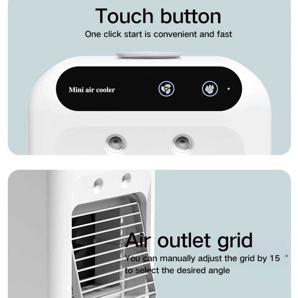 USB Mini Air Conditioning Fan & Humidifier – Portable Cooling Chiller