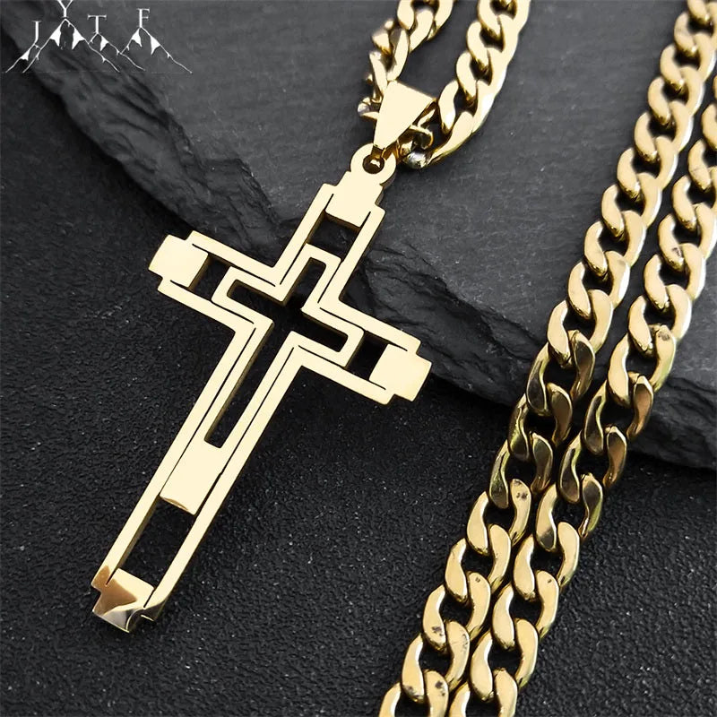 Urban Gold Cross Necklace