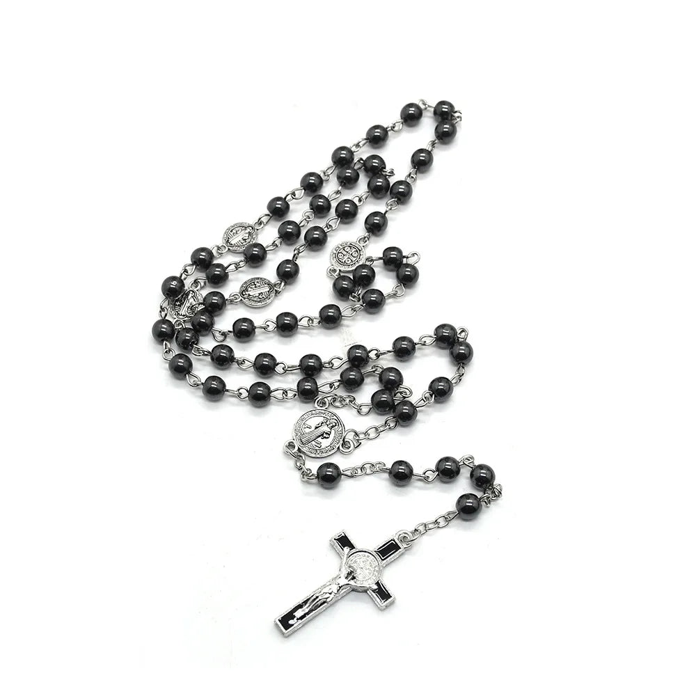 St. Benedict Cross Rosary Necklace